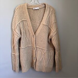 Zara Cable Knit Cardigan